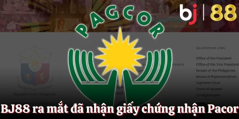 BJ88 nhận chứng nhận Pagcor